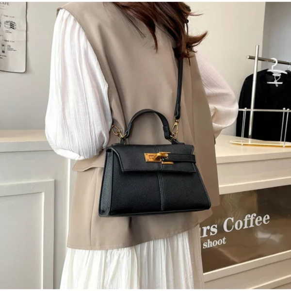 Trapezoidal Crossbody Bag, Niche Designer Soft Shoulder Bag,Fashionable Commuting Versatile Messenger Bag,Lady Buckle Handbag - Image 31