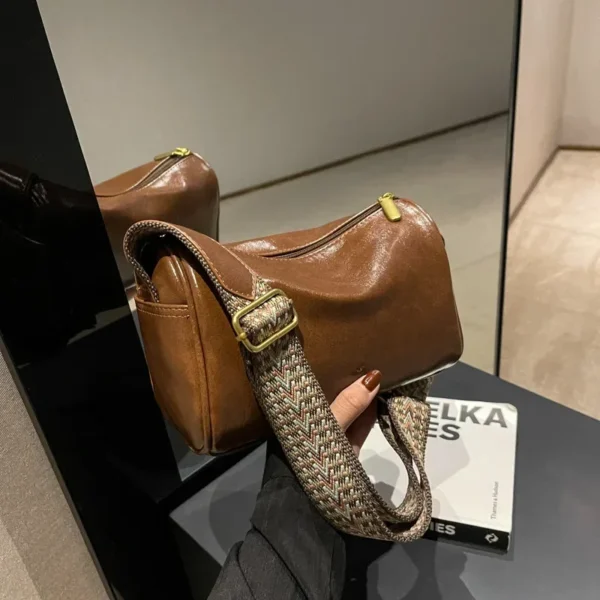 Vintage Shoulder Bag for Women Fashion Wide Strap Crossbody Bag Retro Pillow Messenger Handbag Ladies Tote Clutchs Purses Tote - Image 36