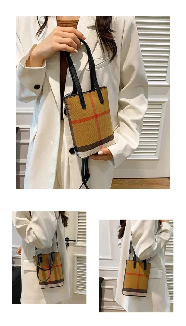 Fashionable Color Block Women's Shoulder Crossbody Bucket Bag Handbag Stylish Design High End Feeling New Hot Sale Of The Season - Image 18
