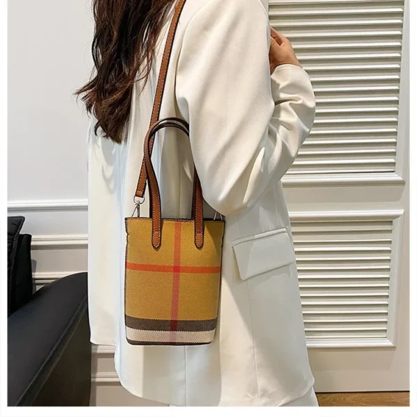 Fashionable Color Block Women's Shoulder Crossbody Bucket Bag Handbag Stylish Design High End Feeling New Hot Sale Of The Season - Image 39