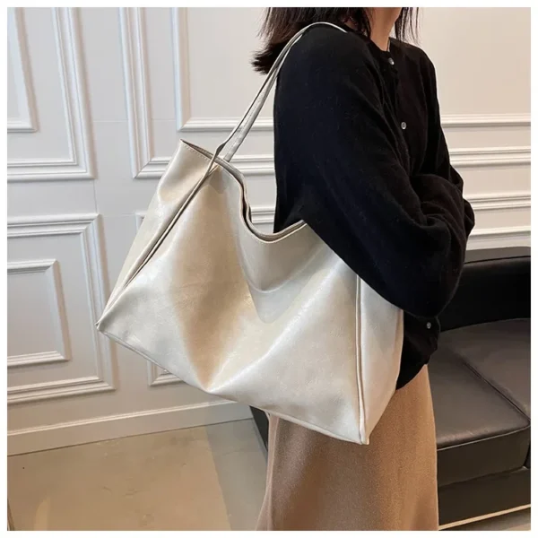 Women Tote Bag Fashion Underarm Pouch Large Capacity Soft Pu Leather Shoulder Bag Retro Crossbody Bag Casual Portable BucketBags - Image 24