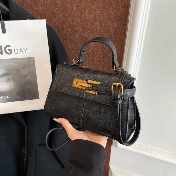 Trapezoidal Crossbody Bag, Niche Designer Soft Shoulder Bag,Fashionable Commuting Versatile Messenger Bag,Lady Buckle Handbag - Image 8