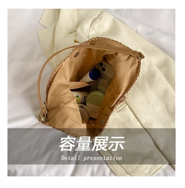 Women Weaving Clutches knit bag Large Portable Shoulder Bag Summer Beach Purses Shopper Satchel Female Tote Bags Handbags - Image 12