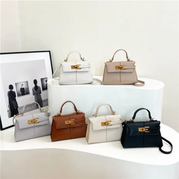 Trapezoidal Crossbody Bag, Niche Designer Soft Shoulder Bag,Fashionable Commuting Versatile Messenger Bag,Lady Buckle Handbag - Image 2