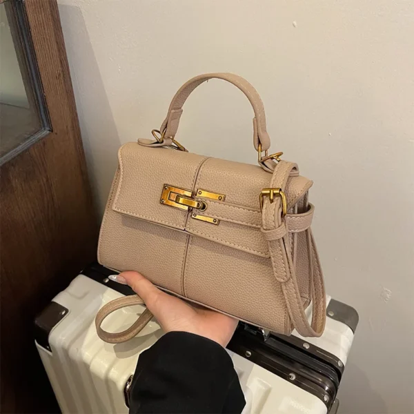 Trapezoidal Crossbody Bag, Niche Designer Soft Shoulder Bag,Fashionable Commuting Versatile Messenger Bag,Lady Buckle Handbag - Image 11