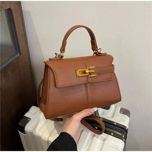 Trapezoidal Crossbody Bag, Niche Designer Soft Shoulder Bag,Fashionable Commuting Versatile Messenger Bag,Lady Buckle Handbag - Image 36