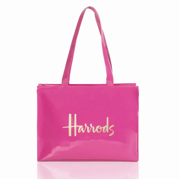 Horizontal Edition PVC Reusable Shopping Bag Eco-friendly London Lady Shopper Bag Large Capacity Waterproof Handbag Shoulder Bag - Image 32