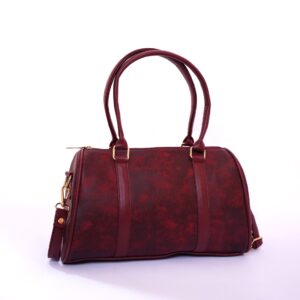 Burgundy Luxe Duffle Bag